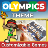 OLYMPICS Theme Customizable Games for Preschool & Kindergarten