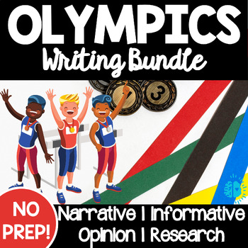 Preview of OLYMPICS WRITING PROMPTS Opinion Informative Narrative Research Test Prep 2022