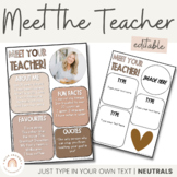 OMBRE NEUTRALS Meet the Teacher | Editable