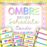 Schedule Cards OMBRE EDITABLE