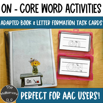 Preview of ON Core Words AAC Adapted Book and Letter Formation Special Education Autism