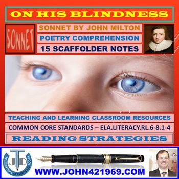 Preview of ON HIS BLINDNESS - MILTONIC SONNET - SCAFFOLD NOTES