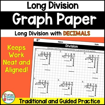 Preview of Dividing with Decimals on Graph Paper Long Division Standard Algorithm