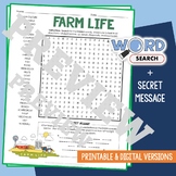 ON THE FARM Word Search Puzzle Activity Vocabulary Workshe