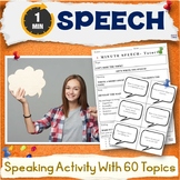 ONE Minute Speech Writing Guide, Middle School Fun Public 