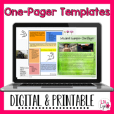 ONE PAGER TEMPLATES - Requirements for Templates are EDITABLE