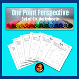 ONE Point Perspective Drawing Worksheets Middle School Art