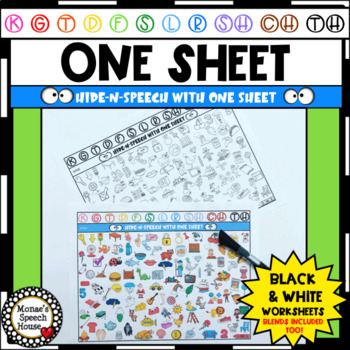 Preview of ONE SHEET HIDE-N-SPEECH ARTICULATION HOME PRACTICE