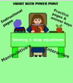 ONE STEP EQUATIONS; POWER POINTS with worksheets, printable