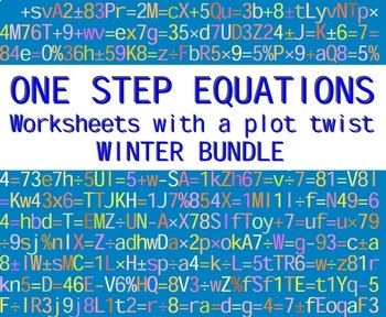 Preview of ONE STEP EQUATIONS - WINTER BUNDLE