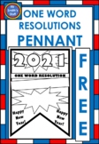 ONE WORD Resolution Pennant
