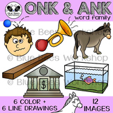 ONK, ANK Word Family Clip Art