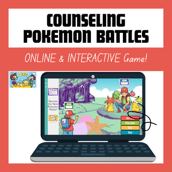 Preview of ONLINE Counseling Pokemon Battles (Great for Telehealth!)