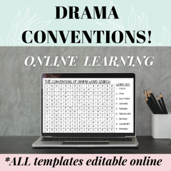 Preview of ONLINE LEARNING: Conventions of Drama! 