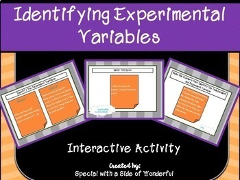 Preview of ONLINE LEARNING: Independent and Dependent Experimental Variables Interactive 