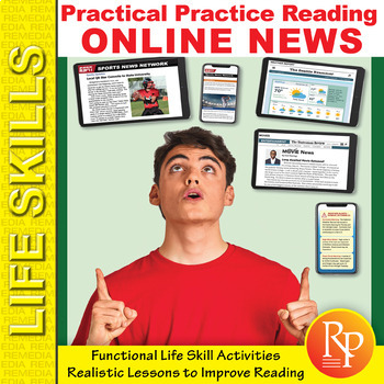 Preview of ONLINE NEWS:  Practical Practice Reading | Consumer Life Skills Activities
