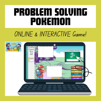 Preview of ONLINE Problem Solving Pokemon (Great for Telehealth!)