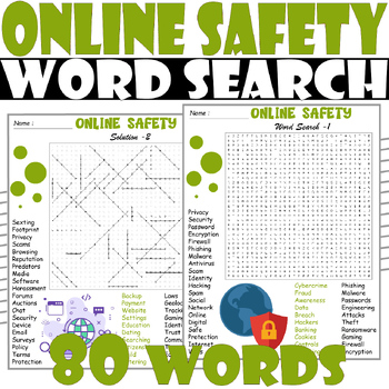 ONLINE SAFETY Word Search Puzzle , All about ONLINE SAFETY Word Search ...