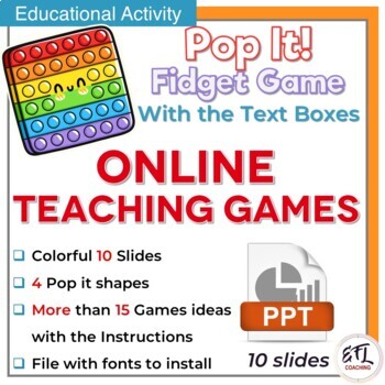 Preview of ONLINE games - Pop It Fidget! Awesome PPT Activities - Text & Vocabulary