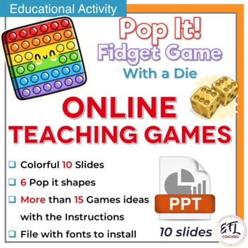 Preview of ONLINE games - Pop It Fidget! Awesome PPT Activities with a Die