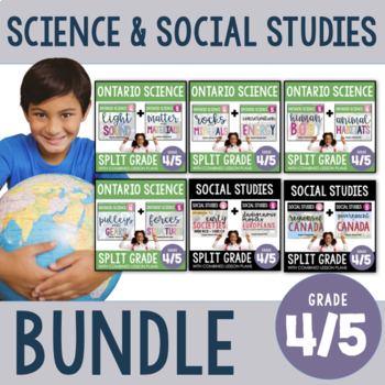 Preview of ONTARIO: Gr. 4/5 Science and Social Studies Inquiry Unit ** FULL YEAR BUNDLE **