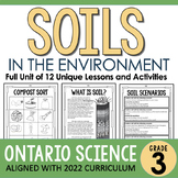 ONTARIO Grade 3  Science Unit - Soils in the Environment -