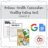 ONTARIO HEALTH CURRICULUM: HEALTH EATING - GRADE 8
