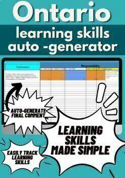 Preview of ONTARIO Learning Skills Auto-Generator