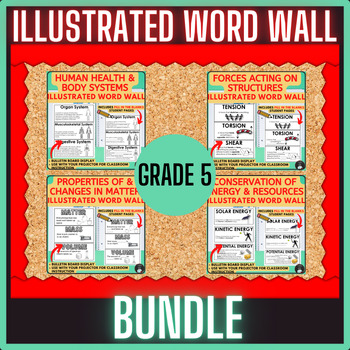 Preview of GRADE 5 ONTARIO SCIENCE ILLUSTRATED WORD WALL - MEGA BUNDLE