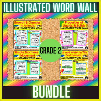 Preview of GRADE 2 ONTARIO SCIENCE -  ILLUSTRATED WORD WALL - MEGA BUNDLE
