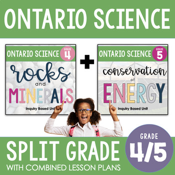 Preview of Ontario Science Grade 4 and Grade 5: Rocks and Minerals & Conservation of Energy