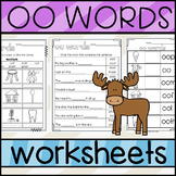 OO Words Phonics Worksheets: OO Sound