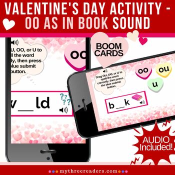 Preview of OO as in Book Valentine's Day themed digital Boom™ Activity OU, OO, U