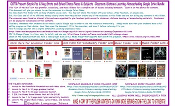 Preview of OOTB Present Simple Pos & Neg Stmts-School Distance-Homeschool-Google Bundle