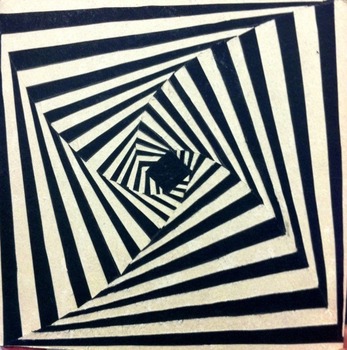 OP ART Relief Lesson - 7th through 12th by Debi West | TPT