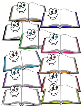 black and white open book clipart