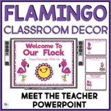 Flamingo Classroom Decor Back To School Powerpoint For Mee