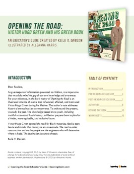 Preview of OPENING THE ROAD: VICTOR HUGO GREEN AND HIS GREEN BOOK Educator's Guide