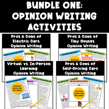 Preview of OPINION WRITING DIGITAL AND PRINT BUNDLE [GOOGLE SLIDES LINKS]