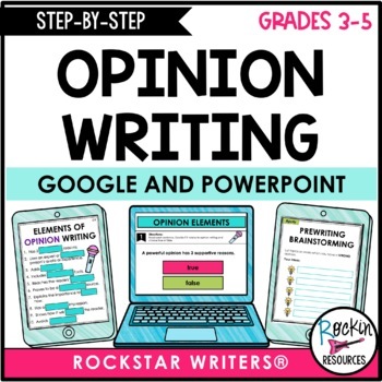 Preview of OPINION WRITING FOR INTERACTIVE GOOGLE AND POWERPOINT