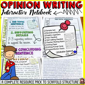 Preview of OPINION WRITING: INTERACTIVE NOTEBOOK