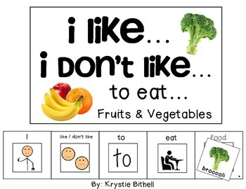 Preview of OPINION:I like...I don't like... to Eat... Fruit Vegetable Adapted Book