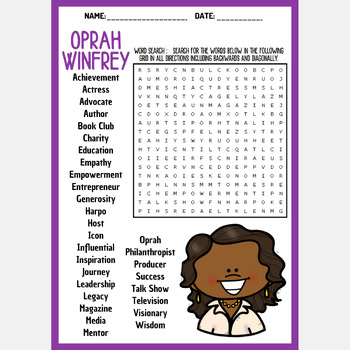 biography word search