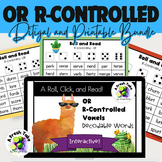 OR R-Controlled Words/Sentences Roll & Read |Phonics Games