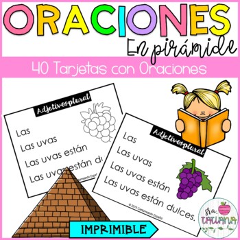 Preview of Spanish Fluency Pyramids | Oraciones en Pirámide | Fluidez en la Lectura