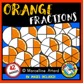 ORANGE FRACTIONS CLIPART FOOD MATH CLIP ART COMMERCIAL USE