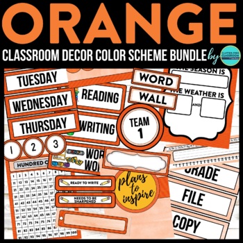 Preview of Orange Theme Classroom Decor