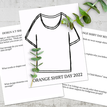 Orange Shirt Day Every Child Matters Writing Templates