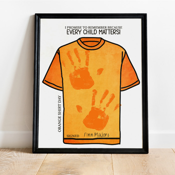 Every Child Matters Bring Them All Home Orange Handprint Poster