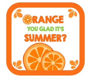 Orange You Glad It S Summer By Cindy Quinonez Tpt